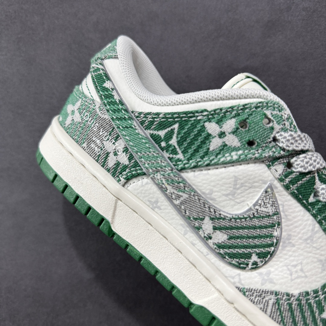 图片[6]-【定制版】Nike SB Dunk Low LV联名 灰绿牛仔 周年高端定制 低帮休闲板鞋  #定制鞋盒 大厂纯原品质出货 超高清洁度 皮料切割干净无任何毛边 细节完美   货号：SC9772-811 尺码：36 36.5 37.5 38 38.5 39 40 40.5 41 42 42.5 43 44 44.5 45-选品中心