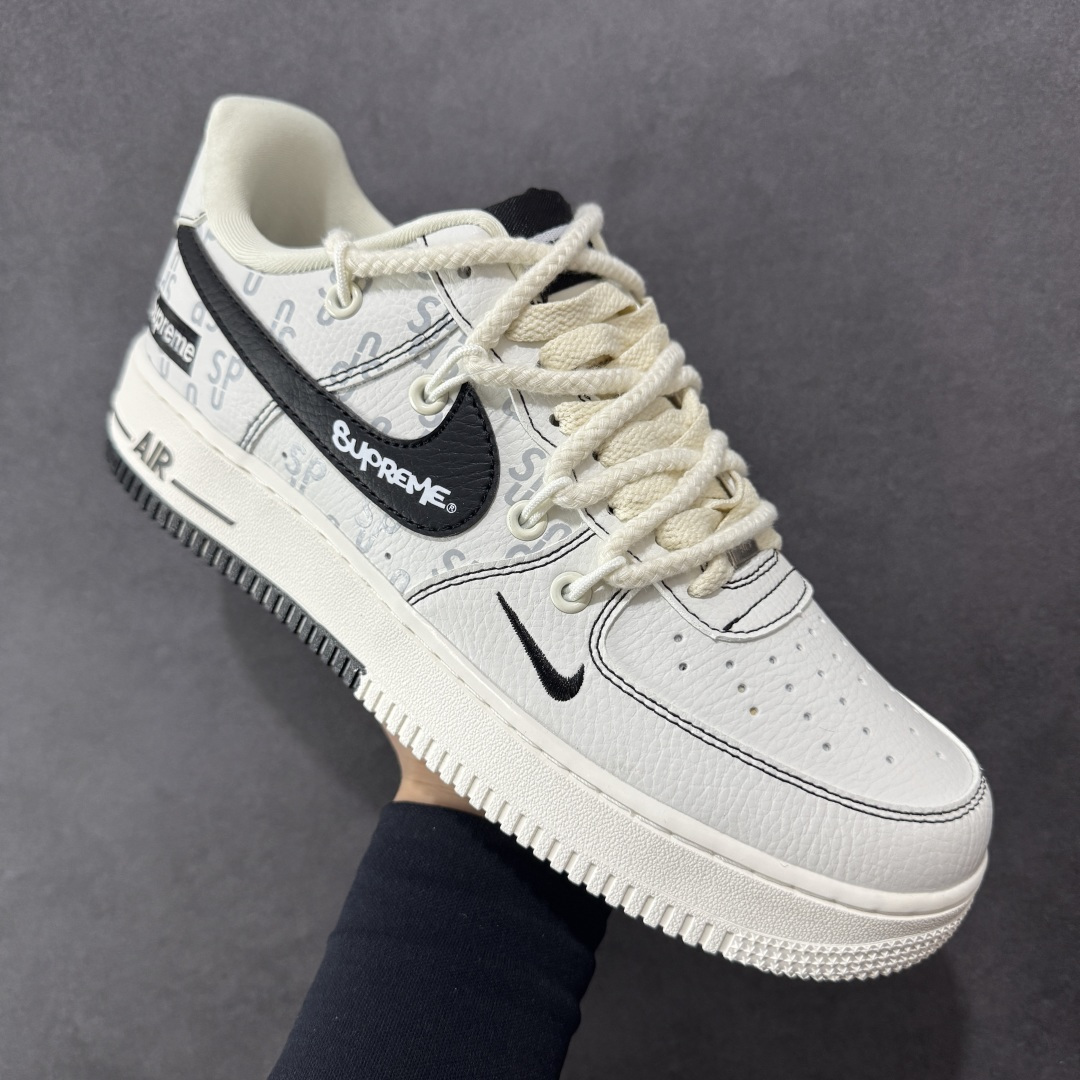 图片[3]-【定制版】海外爆款限量发售！高端定制Nike Air Force 1 \’07 Low Supreme联名— 白黑印花 高端定制 低帮休闲板鞋 定制鞋盒 大厂纯原品质出货 超高清洁度 皮料切割干净无任何毛边 细节完美 货号：AM1588-011 尺码：36 36.5 37.5 38 38.5 39 40 40.5 41 42 42.5 43 44 44.5 45-选品中心