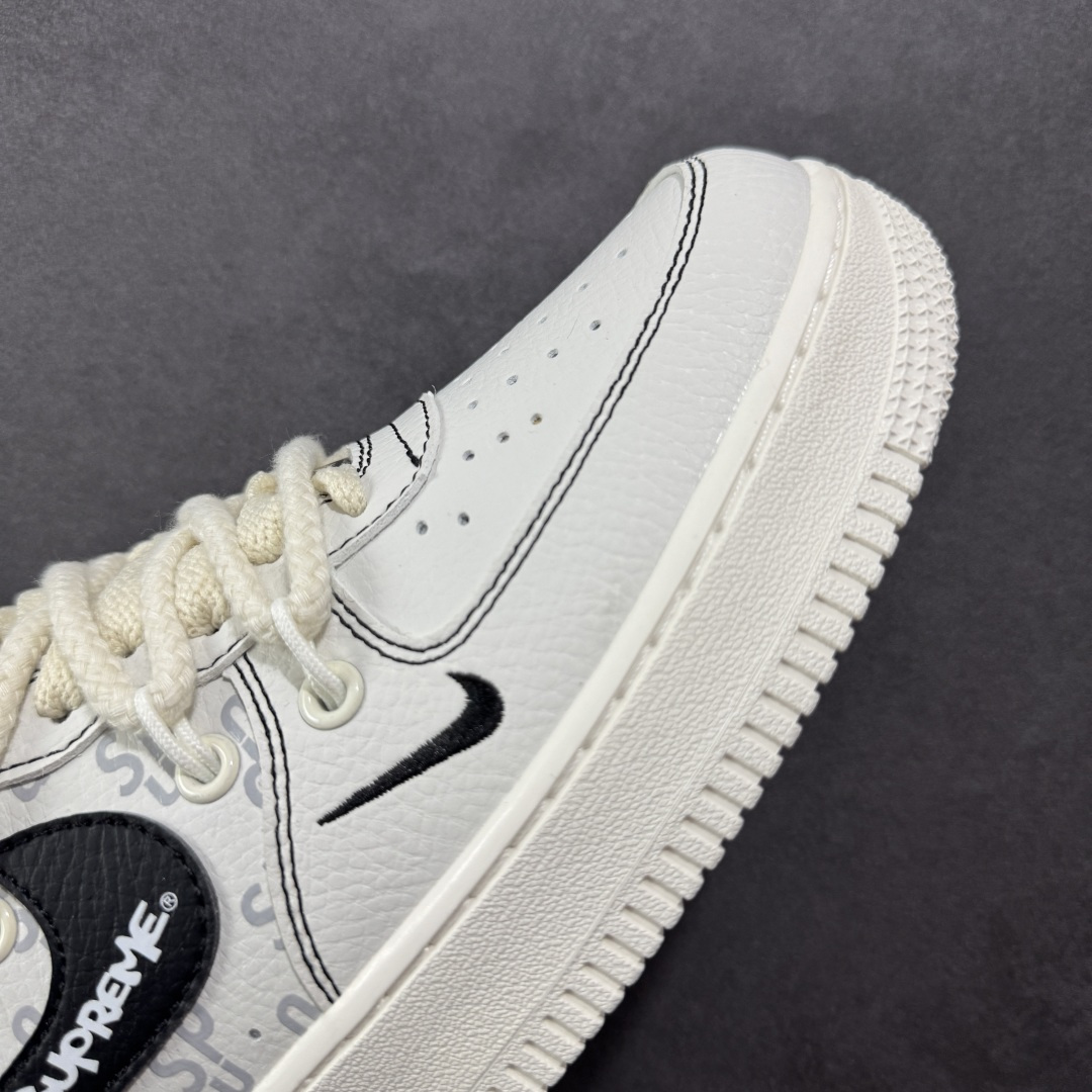 图片[5]-【定制版】海外爆款限量发售！高端定制Nike Air Force 1 \’07 Low Supreme联名— 白黑印花 高端定制 低帮休闲板鞋 定制鞋盒 大厂纯原品质出货 超高清洁度 皮料切割干净无任何毛边 细节完美 货号：AM1588-011 尺码：36 36.5 37.5 38 38.5 39 40 40.5 41 42 42.5 43 44 44.5 45-选品中心