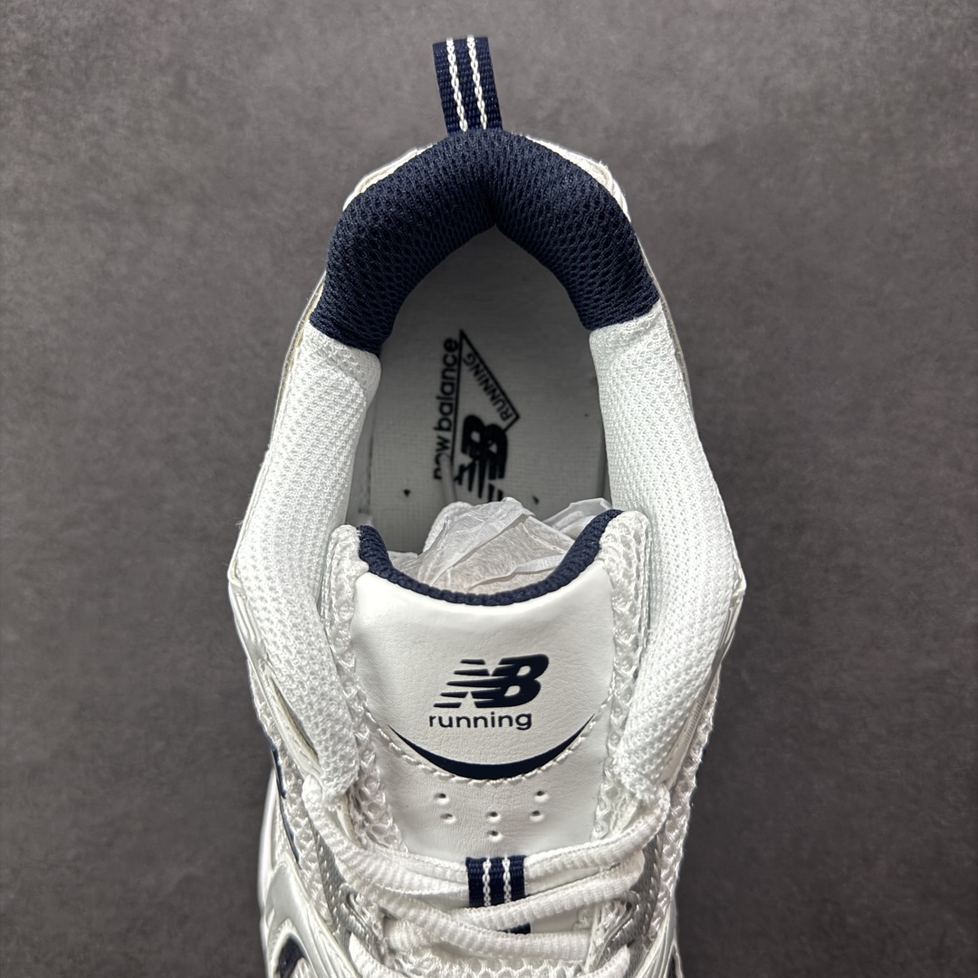图片[7]-【K8版本】New Balance NB530 新百伦复古透气跑步鞋 抛弃过往以皮革为主的人气轮廓 以极具复古风范的跑鞋外观呈现 设计上全鞋以简约清爽的纯白色作基底 鞋身覆盖大面积织物网眼材质 并于鞋头、鞋带孔眼片等细节处点缀对比鲜明的反光银镀层凸显 鞋舌、侧身等位置则辅以一贯的「N」字标志和品牌徽标彰显身份 最后通过搭载的 ABZORB 缓震中底完善整体造型 货号：MR530SG 尺码：36-45带半码-选品中心
