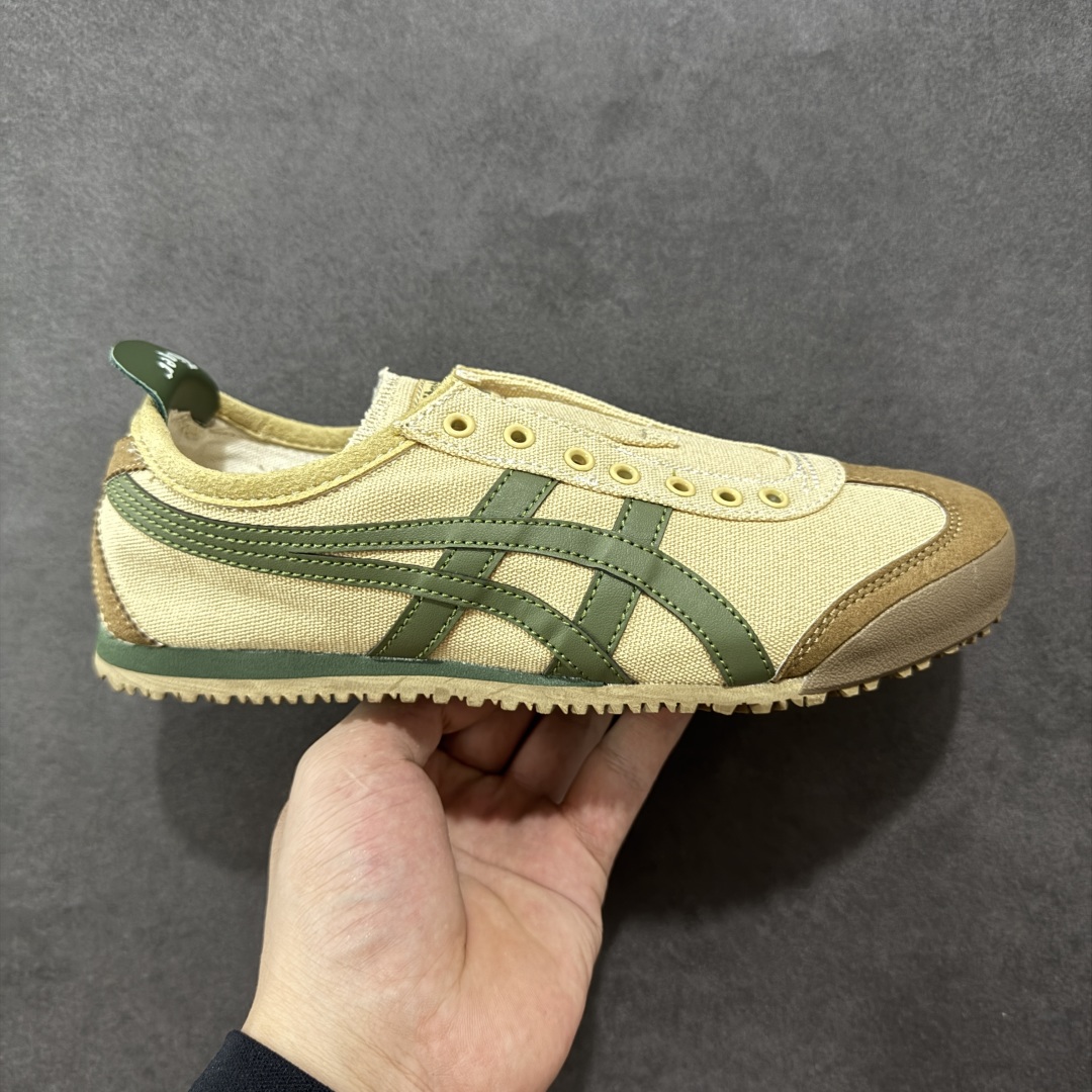 【公司级】亚瑟士 Onitsuka Tiger Mexico 66 Slip On 鬼冢虎复古时尚 舒适透气帆布织物鞋面耐磨防滑 休闲运动跑步鞋 虎底采用磨耐防橡滑胶底大富有弹性,缓减冲震休闲运动鞋。 尺码:36-45含半码-选品中心
