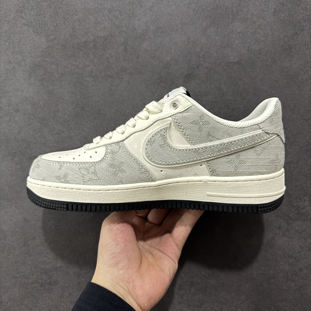 图片[2]-【定制版】Nike Air Force 1\’07 Low LV联名 灰牛仔双勾 空军一号低帮休闲板鞋 YX5066-343  #原楦头原纸板 原装鞋盒 定制五金配件 内置全掌气垫 原厂鞋底   尺码：36 36.5 37.5 38 38.5 39 40 40.5 41 42 42.5 43 44 44.5 45-选品中心