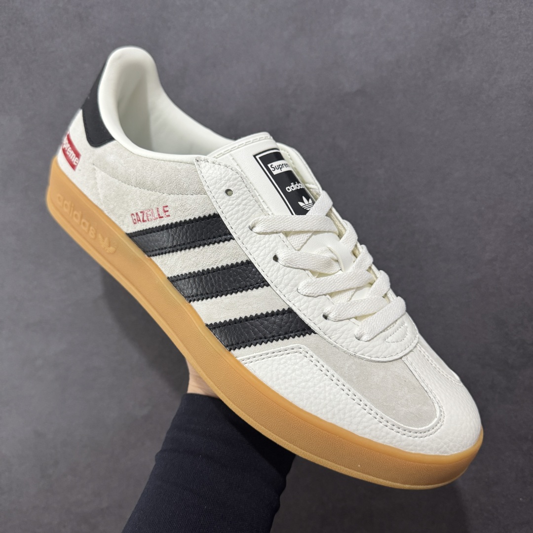 图片[3]-【定制版】Adidas 德训鞋 “Supreme联名-米白”高端定制 大厂纯原品质出货 超高清洁度 细节完美 舒适百搭 低帮休闲板鞋 男女同款 货号：SC9207-726 尺码：36 36.5 37.5 38 38.5 39 40 40.5 41 42 42.5 43 44 44.5 45-选品中心