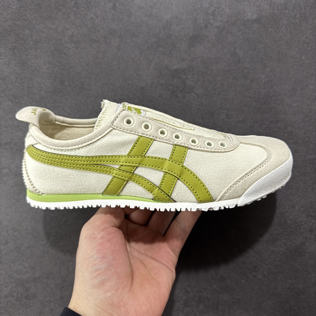 【公司级】亚瑟士 Onitsuka Tiger Mexico 66 Slip On 鬼冢虎复古时尚 舒适透气帆布织物鞋面耐磨防滑 休闲运动跑步鞋 虎底采用磨耐防橡滑胶底大富有弹性,缓减冲震休闲运动鞋。 尺码:36-45含半码-选品中心