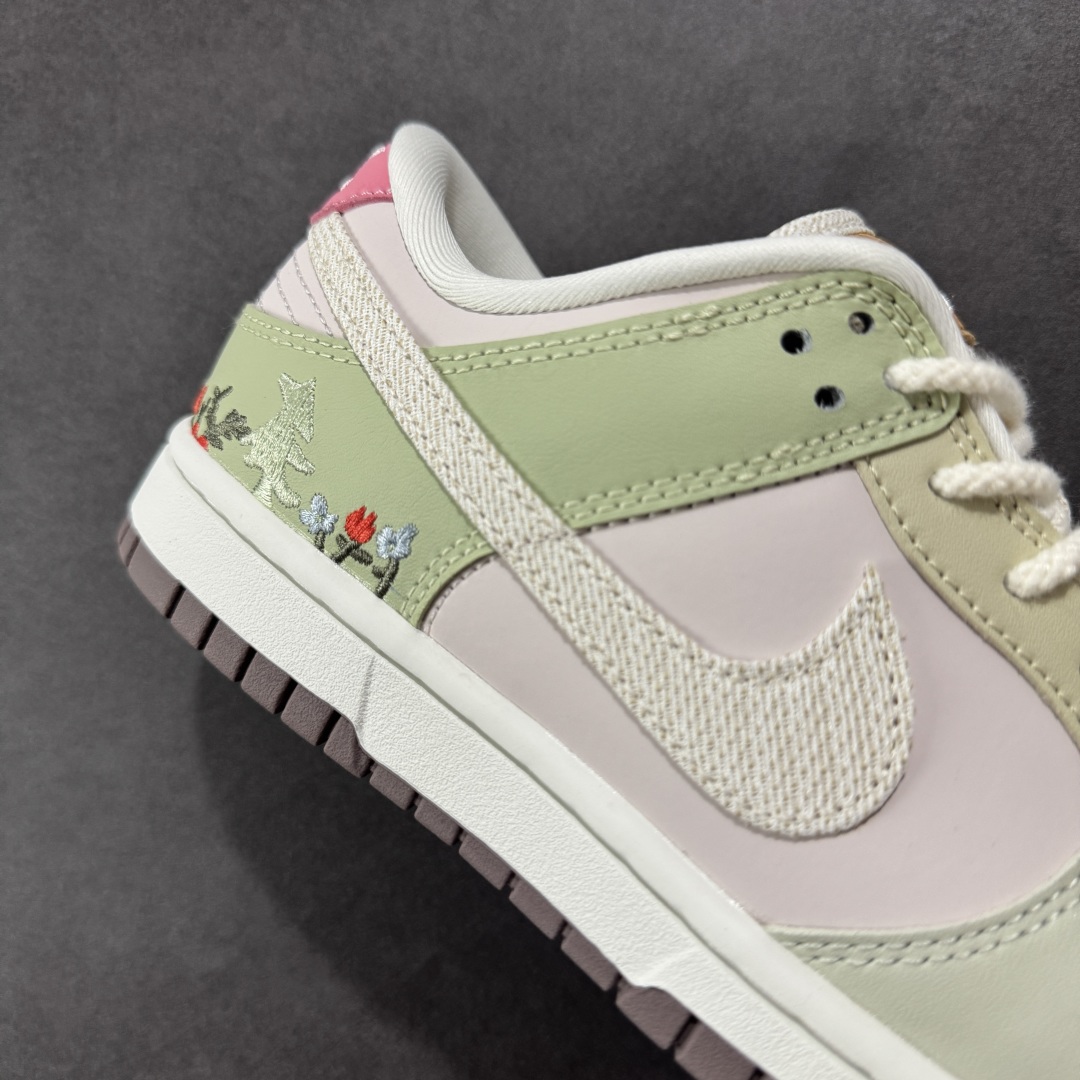 图片[6]-【YC纯原】Nike Dunk Low 蘑菇 绿粉 此款以简约大方的造型设计，给人以随性休闲的时尚格调，穿着舒适轻便，运动灵活自如，满足日常个性穿搭。 货号： IB8876-661 尺码： 35.5 36 36.5 37.5 38 38.5 39 40-选品中心