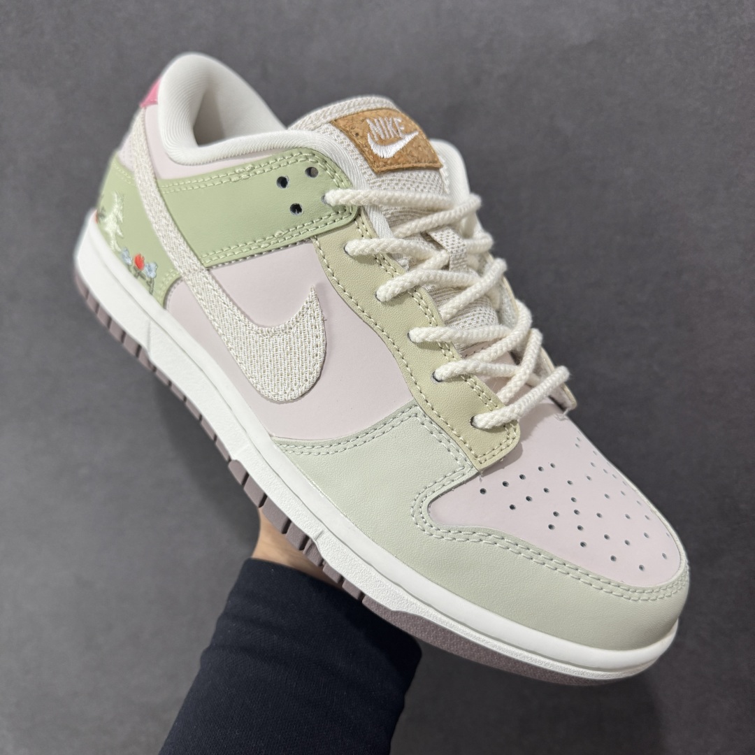 图片[3]-【YC纯原】Nike Dunk Low 蘑菇 绿粉 此款以简约大方的造型设计，给人以随性休闲的时尚格调，穿着舒适轻便，运动灵活自如，满足日常个性穿搭。 货号： IB8876-661 尺码： 35.5 36 36.5 37.5 38 38.5 39 40-选品中心