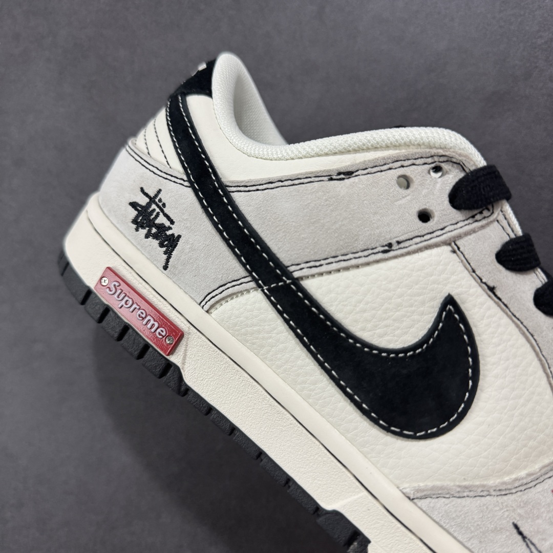 图片[6]-【定制版】Nk SB Dunk Low * 斯图西联名 高端定制 低帮休闲运动板鞋独家版型，柔软高端皮革鞋面，米黑配色，冲击视觉的同时，带来舒适脚感体验 #定制鞋盒 大厂纯原品质出货 超高清洁度 皮料切割干净无任何毛边 细节完美 货号：MM1089-031 尺码：36 36.5 37.5 38 38.5 39 40 40.5 41 42 42.5 43 44 44.5 45-选品中心