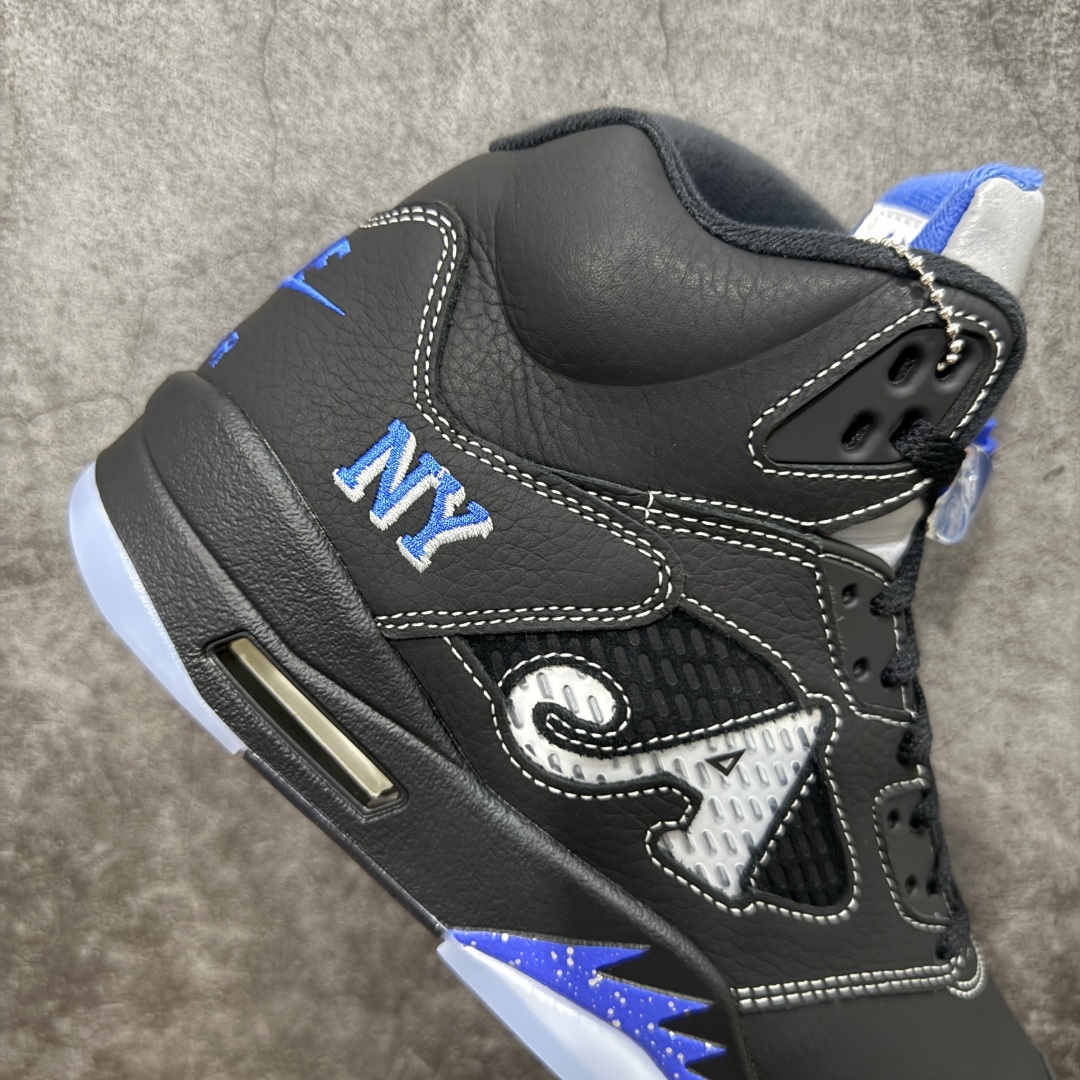 图片[7]-【PK纯原】Awake NY x Air Jordan AJ5 联名黑蓝 DV4982-004 SZ原厂全套原楦原纸板磨具开发 原厂皮料加持 原厂港宝加持定型后跟R度完美 同源原厂电绣 飞人针数密度立体效果一致 原厂拉帮手法 原厂配置纸衬高频鞋盒 原厂指令配双鞋带 原厂TPU网格鞋带扣 超高鞋面清洁度 最高QC检验标准 控制溢胶瑕疵 到手可放心比对发售原鞋 上脚百分百充正驾驭 尺码：40 40.5 41 42 42.5 43 44 44.5 45 46 47.5-选品中心