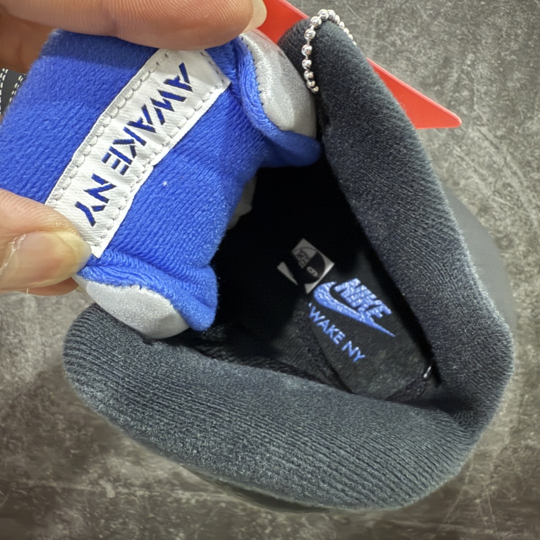 图片[6]-【PK纯原】Awake NY x Air Jordan AJ5 联名黑蓝 DV4982-004 SZ原厂全套原楦原纸板磨具开发 原厂皮料加持 原厂港宝加持定型后跟R度完美 同源原厂电绣 飞人针数密度立体效果一致 原厂拉帮手法 原厂配置纸衬高频鞋盒 原厂指令配双鞋带 原厂TPU网格鞋带扣 超高鞋面清洁度 最高QC检验标准 控制溢胶瑕疵 到手可放心比对发售原鞋 上脚百分百充正驾驭 尺码：40 40.5 41 42 42.5 43 44 44.5 45 46 47.5-选品中心