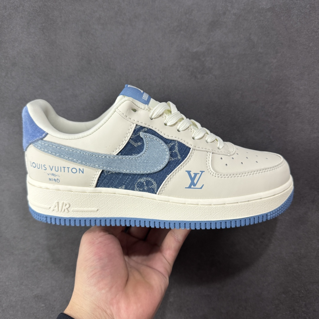 【定制版】Nike Air Force 1\'07 Low LV联名 蓝布勾 空军一号低帮休闲板鞋 DF0188-068  #原楦头原纸板 原装鞋盒 定制五金配件 内置全掌气垫 原厂鞋底   尺码:36 36.5 37.5 38 38.5 39 40 40.5 41 42 42.5 43 44 44.5 45-选品中心