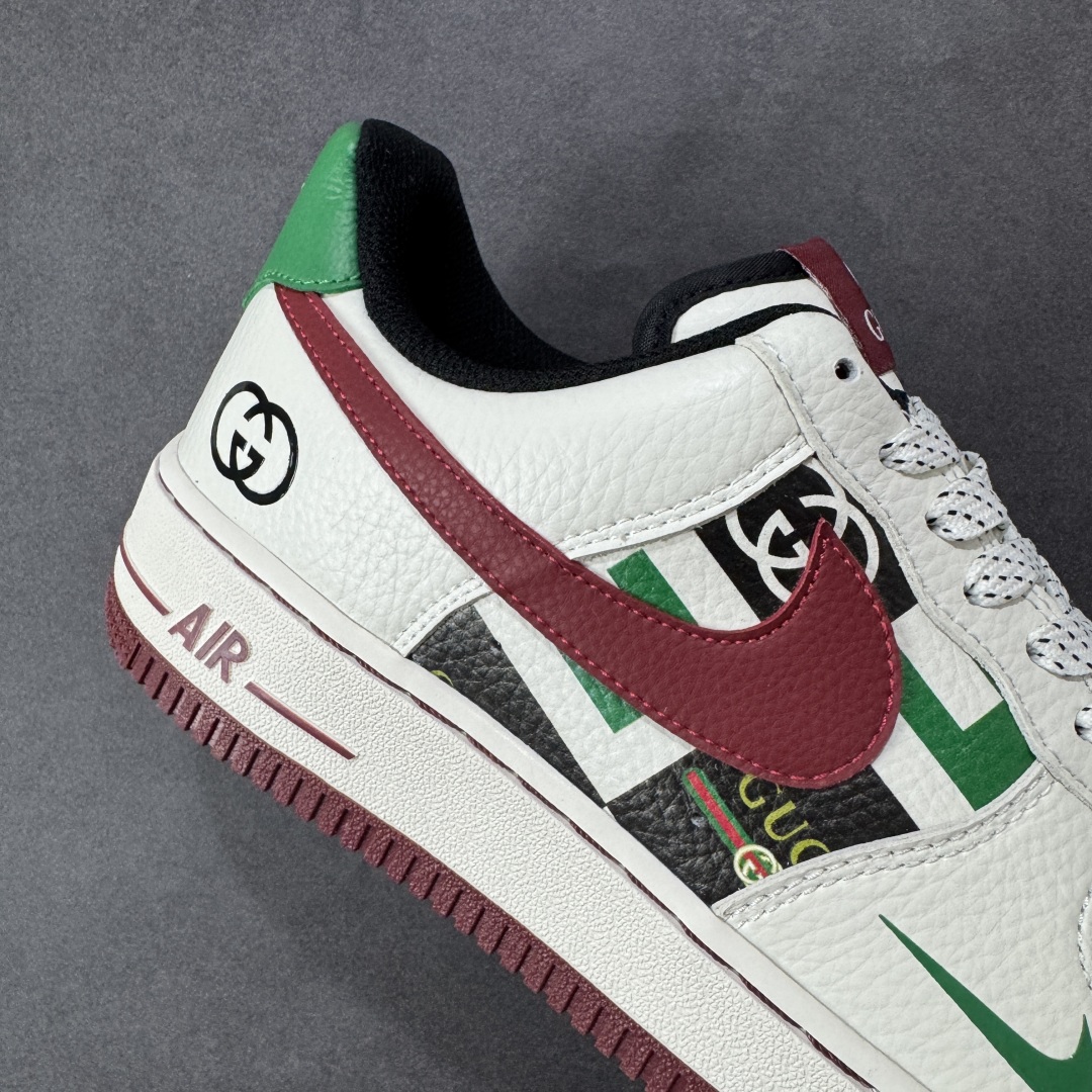 图片[6]-【定制版】Nike Air Force 1\’07 Low 古驰联名 白红绿 空军一号低帮休闲板鞋 LW9279-012  #原楦头原纸板 原装鞋盒 定制五金配件 内置全掌气垫 原厂鞋底   尺码：36 36.5 37.5 38 38.5 39 40 40.5 41 42 42.5 43 44 44.5 45-选品中心