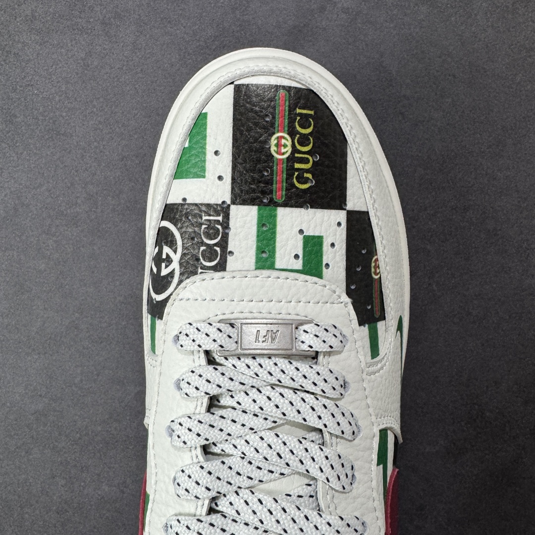 图片[8]-【定制版】Nike Air Force 1\’07 Low 古驰联名 白红绿 空军一号低帮休闲板鞋 LW9279-012  #原楦头原纸板 原装鞋盒 定制五金配件 内置全掌气垫 原厂鞋底   尺码：36 36.5 37.5 38 38.5 39 40 40.5 41 42 42.5 43 44 44.5 45-选品中心