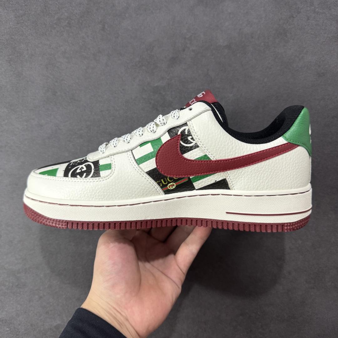 图片[2]-【定制版】Nike Air Force 1\’07 Low 古驰联名 白红绿 空军一号低帮休闲板鞋 LW9279-012  #原楦头原纸板 原装鞋盒 定制五金配件 内置全掌气垫 原厂鞋底   尺码：36 36.5 37.5 38 38.5 39 40 40.5 41 42 42.5 43 44 44.5 45-选品中心