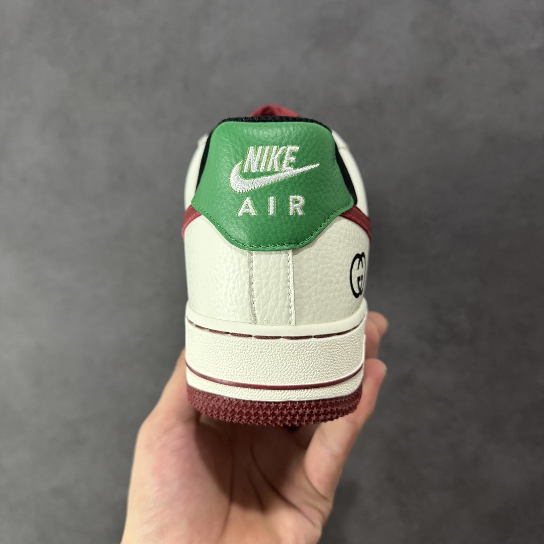 图片[4]-【定制版】Nike Air Force 1\’07 Low 古驰联名 白红绿 空军一号低帮休闲板鞋 LW9279-012  #原楦头原纸板 原装鞋盒 定制五金配件 内置全掌气垫 原厂鞋底   尺码：36 36.5 37.5 38 38.5 39 40 40.5 41 42 42.5 43 44 44.5 45-选品中心