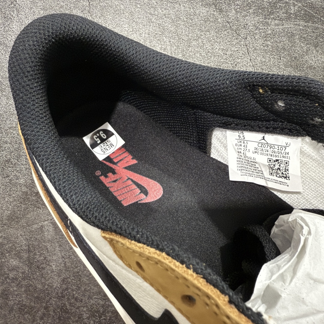 图片[8]-【DG纯原版本】Air Jordan 1 Low og AJ1乔1低帮男子文化篮球 白棕小麦 新秀 CZ0790-107 国内一线头部知名大厂出品 高端外贸零售专供品质 原厂麂皮 超高清洁度 原鞋原楦头纸板开发 原厂防尘纸 极致一眼正品既视感 尺码：40 40.5 41 42 42.5 43 44 44.5 45 46 47.5-选品中心