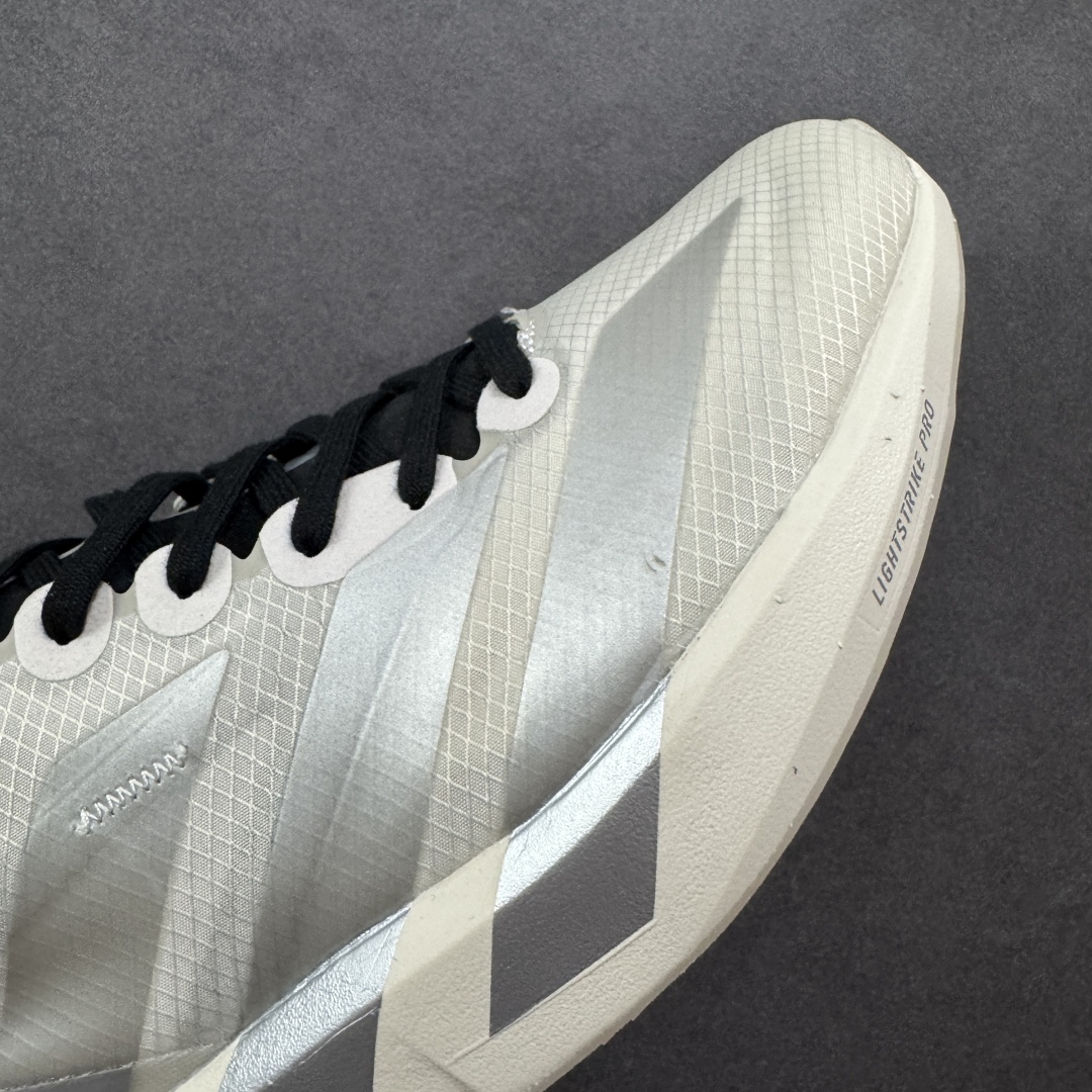 图片[5]-【公司级】阿迪达斯 Adidas Adizero Adios 9 M 阿迪超轻透气缓震跑鞋 马牌橡胶大底+超临界爆米花中底+尼龙抗扭片 此款是ADIOS系列最轻的鞋 41.5#单只170克 整体外观造型与adiZero Adios Pro EVO 1非常相似 中底配置方面搭载全掌Lightstrike Pro 鞋面采用透气网面示人 契合日常训练鞋的定位 更加耐用 外底给到了马牌橡胶 及上代竞速旗舰adidas Adizero Adios Pro 3区域分布 货号：JS3152 尺码：36 36.5 37 38 38.5 39 40 40.5 41 42 42.5 43 44 44.5 45-选品中心