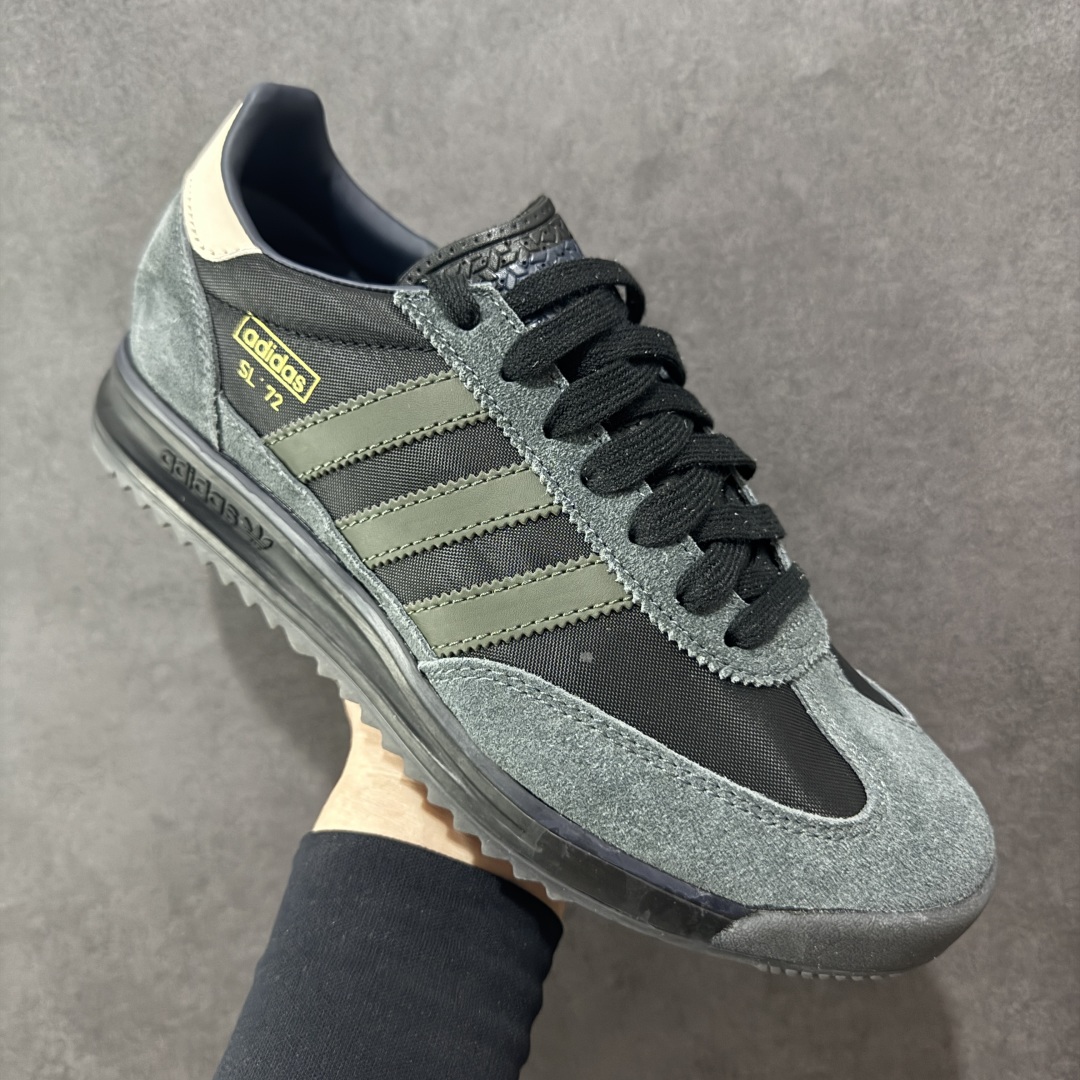 图片[3]-【正确版】AD Original SL 72 RS 经典复古轻便休闲运动慢跑鞋 原鞋开发 版型正确 平台外单特供，鞋头设计饱满圆润，翻毛皮和尼龙材质结合的鞋面 上脚舒适柔软，橡胶大底非常耐磨防滑 包裹型很好 整体纤长。 货号：IG4646 尺码：36-45-选品中心