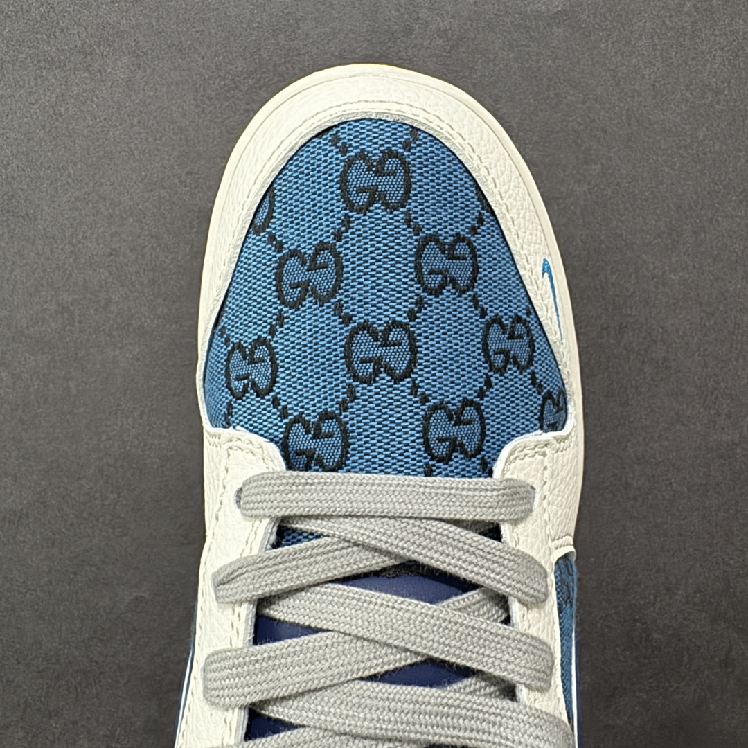 图片[8]-【定制版】Nike SB Dunk Low x GUCCI 白蓝小勾 纯原大厂出品 极力推荐 原装头层材料 独家版型蒸餾加工 帶來的是更好的视觉和脚感体验 大厂纯原品质出货 清洁度 电绣工艺 皮料切割干净无任何毛边 细节完美 货号：XD1588 215 尺码：36 36.5 37.5 38 38.5 39 40 40.5 41 42 42.5 43 44 44.5 45-选品中心