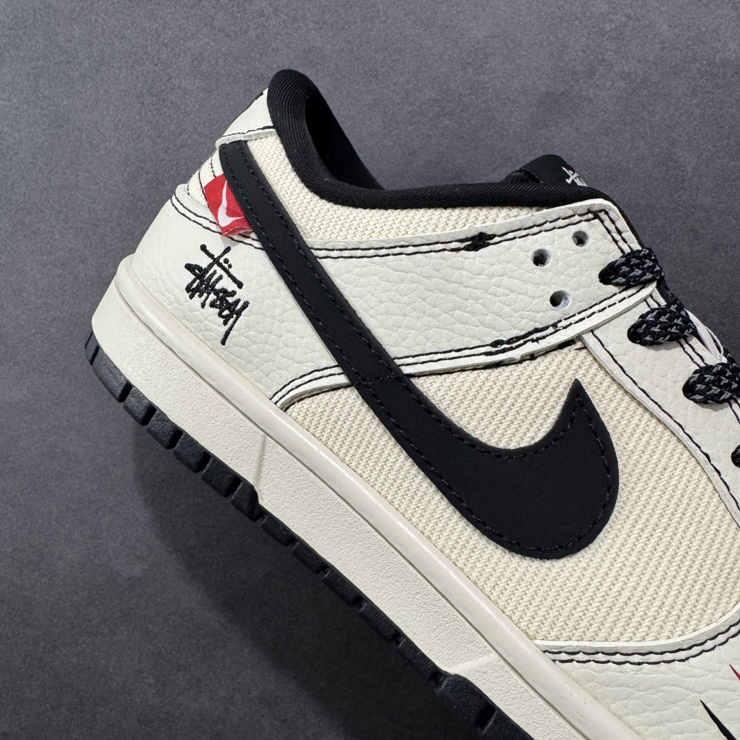 图片[6]-【定制版】Nike SB Dunk Low 斯图西联名 黑白织布 周年高端定制 低帮休闲板鞋 SC9207-425  #定制鞋盒 大厂纯原品质出货 超高清洁度 皮料切割干净无任何毛边 细节完美   尺码：36 36.5 37.5 38 38.5 39 40 40.5 41 42 42.5 43 44 44.5 45-选品中心