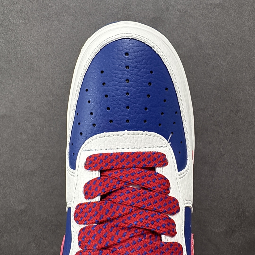 图片[8]-【定制版】海外限量发售！公司级NIke Air Force 1 \’07 Low “supreme联名米蓝红勾配色”空军一号 低帮 运动鞋 休闲鞋 折边针车 工艺难度大 原楦头原纸板 原装鞋盒 定制五金配件 内置全掌气垫 原厂鞋底 货号：DQ6628-160 尺码：36 36.5 37.5 38 38.5 39 40 40.5 41 42 42.5 43 44 44.5 45-选品中心