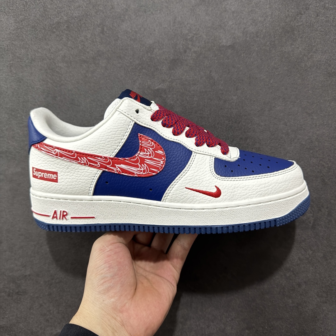 【定制版】海外限量发售!公司级NIke Air Force 1 \'07 Low “supreme联名米蓝红勾配色”空军一号 低帮 运动鞋 休闲鞋 折边针车 工艺难度大 原楦头原纸板 原装鞋盒 定制五金配件 内置全掌气垫 原厂鞋底 货号:DQ6628-160 尺码:36 36.5 37.5 38 38.5 39 40 40.5 41 42 42.5 43 44 44.5 45-选品中心