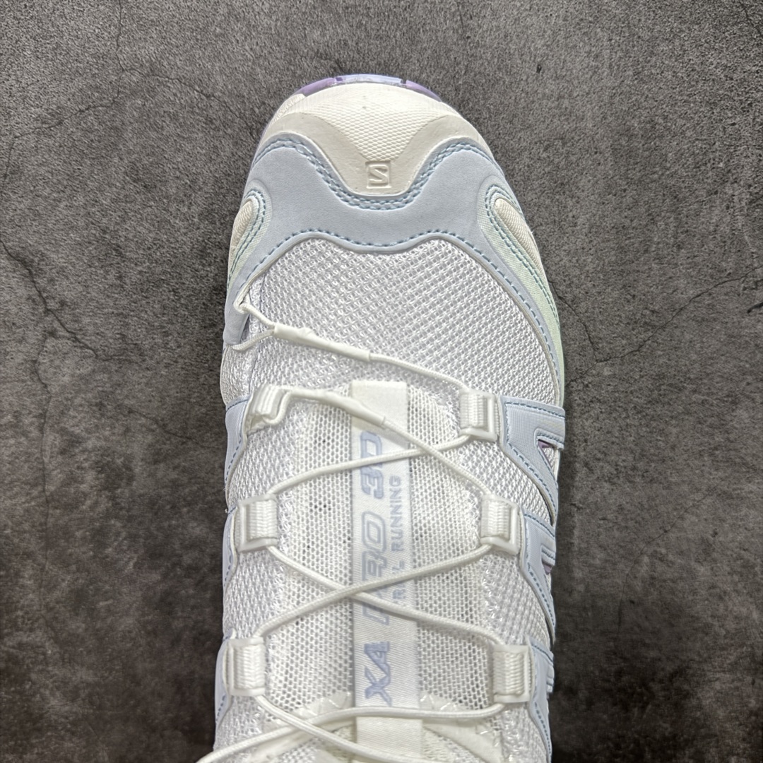 图片[5]-【纯原W1版】SALOMON XA Pro 3D 白色474782 萨洛蒙潮流越野机能户外功能鞋 纯原外贸平台特供订单 耗时半年巨作 全套原纸板楦头开发 原厂特供网布配套加持 确保原汁原味 完美呈现版型 原档数据独家私模五层组合大底 男女鞋同步官方开发至46.5 原装Ortholite轻量化鞋垫 中底布带钢印编号 原厂TPU锁扣 进口港宝加持 后跟自然饱满 还原公司包裹性 鞋面采用SENSIFT贴合技术 全方位贴合包裹脚型 鞋跟部鞋底牵引设计 提供强大的抓地性能 更适应野外崎岖不平的道路 其3D ADVANCED CHASSIS底盘 材料轻量大化 钉齿设计更具稳定性 防护性 鞋底易磨损区运用CONTAGRIP高耐磨材料 应对城市硬质路面长距离跑考验 尺码：36 36.5 37.5 38 38.5 39 40 40.5 41 42 42.5 43 44 44.5 45 46-选品中心
