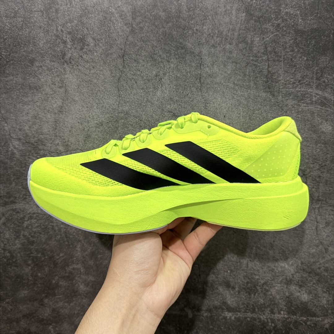 图片[2]-【PK版】AD Adizero Evo SL M 零度系列马拉松轻量竞速运动跑鞋 JP3416 绿黑 原材料 内置碳板 原厂网纱潮流 超临界发泡大底 脚感软弹度与原版非常接近 细节目前市场最接近原版品质 尺码：36 36.5 37.5 38 38.5 39 40 40.5 41 42 42.5 43 44 44.5 45 46-选品中心