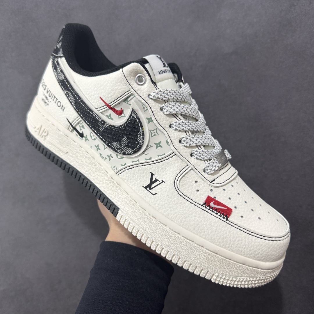 图片[3]-【定制版】Louis Vuitton x Nk Air Force 1’07 定制配色 Lv联名 空军一号低帮经典低帮休闲百搭板鞋 YX5066-341 定制鞋盒 大厂流水作业生产 超高清洁度 皮料切割干净无任何毛边 细节完美   尺码：36 36.5 37.5 38 38.5 39 40 40.5 41 42 42.5 43 44 44.5 45-选品中心