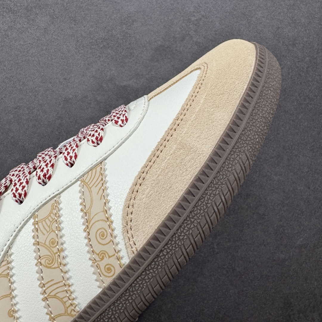图片[5]-【定制版】adidas originals Samba OG x Louis Vuitton 棕白红 桑巴舞系列复古经典轻便板鞋 此款以简约大方的造型设计 给人以随性休闲的时尚格调 穿着舒适轻便，运动灵活自如 满足日常个性穿搭 货号：GJ75810 尺码：36 36.5 37 38 38.5 39 40 40.5 41 42 42.5 43 44 44.5 45-选品中心