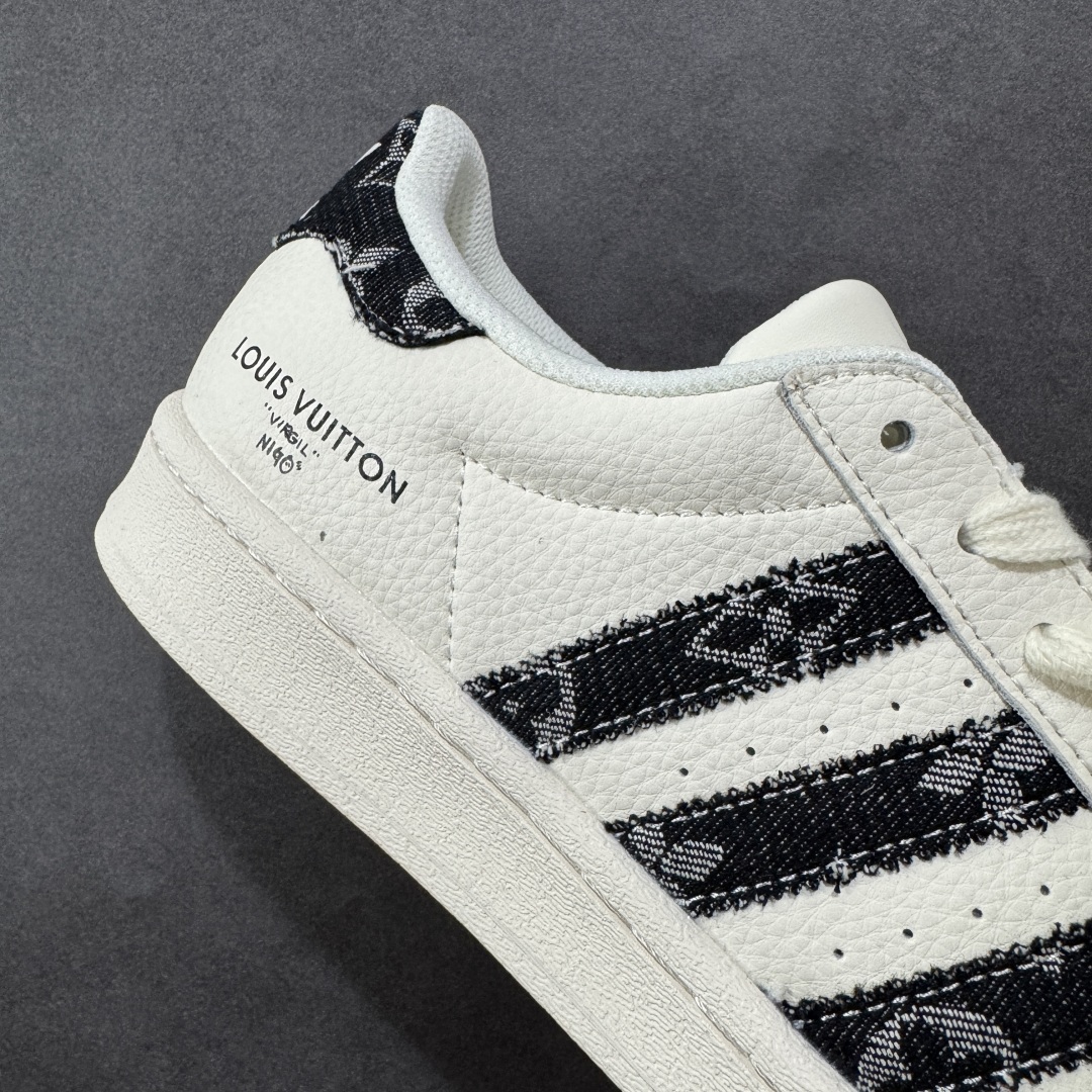 图片[6]-【定制版】AD Originals Superstar x Louis Vuitton 白黑 采用全新头层拼接皮革材质 后跟采用特色3D立体印字 渠道正品订单 诠释市场最高工艺水平 全鞋进口头层皮料打造 区别市面普通真标版本，进出专柜无压力 货号：SD6820 尺码：36-45-选品中心