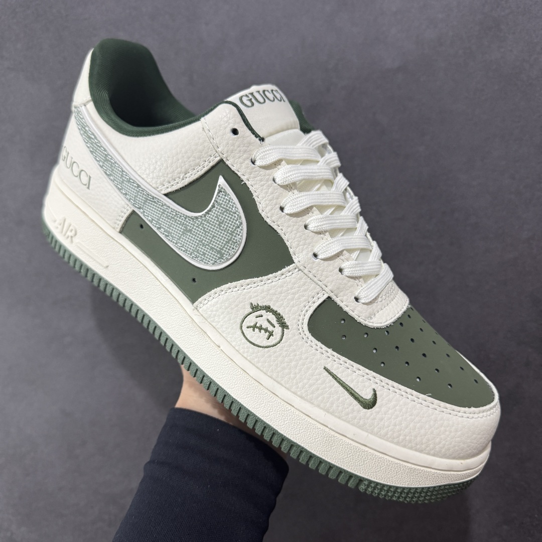 图片[3]-【定制版】Nike Air Force 1\’07 Low 古驰联名 橄榄绿鬼脸 空军一号低帮休闲板鞋 KK1988-095  原楦头原纸板 原装鞋盒 定制五金配件 内置全掌气垫 原厂鞋底   尺码：36 36.5 37.5 38 38.5 39 40 40.5 41 42 42.5 43 44 44.5 45-选品中心