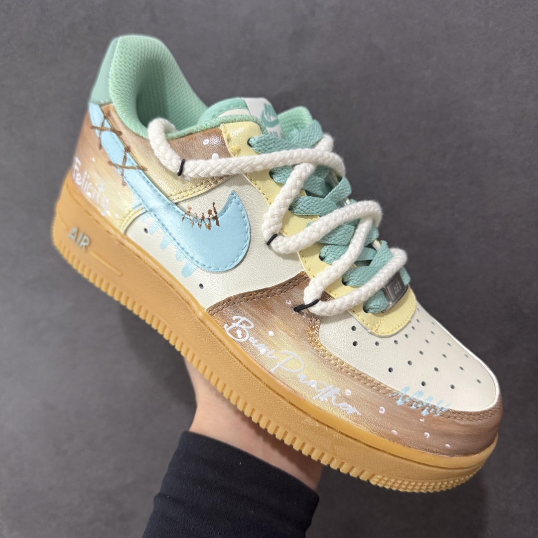 图片[3]-【定制版】Nike Air Force 1 Low 07 国风水墨画 白青 原楦头原纸板 打造纯正低帮空军版型 专注外贸渠道 全掌内置蜂窝气垫 原盒配件 原厂中底钢印、拉帮完美 货号：XC2351 550 尺码：36 36.5 37.5 38 38.5 39 40 40.5 41 42 42.5 43 44 44.5 45-选品中心