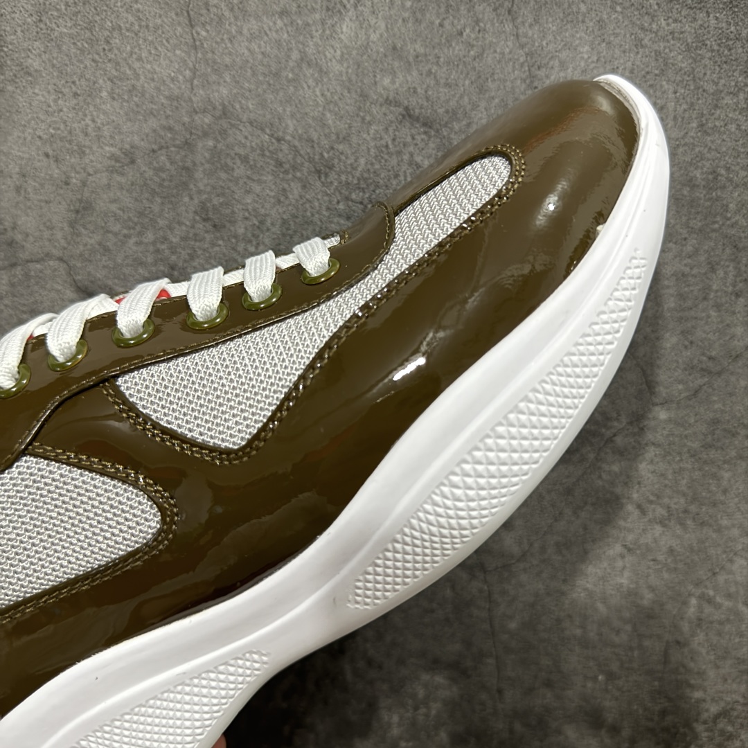 图片[6]-【广东纯原版本】PRADA普拉达 America\’s Cup 休闲运动鞋 男款 黑白 高端原单品质 全码出货 鞋面：漆面小牛皮·高丝光帆布布匹·鞋舌车缝品牌logo -内里：品牌帆布，垫脚; 水染牛皮 -大底：TPR.橡胶：双色成型大底 -超高品控·做工精细：凸显(高端·贵气·档次) -尺码：38-46-选品中心