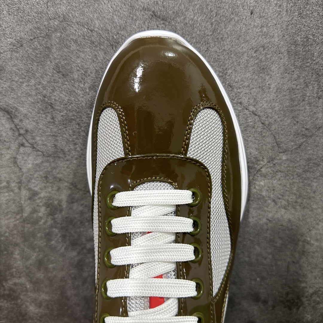 图片[5]-【广东纯原版本】PRADA普拉达 America\’s Cup 休闲运动鞋 男款 黑白 高端原单品质 全码出货 鞋面：漆面小牛皮·高丝光帆布布匹·鞋舌车缝品牌logo -内里：品牌帆布，垫脚; 水染牛皮 -大底：TPR.橡胶：双色成型大底 -超高品控·做工精细：凸显(高端·贵气·档次) -尺码：38-46-选品中心