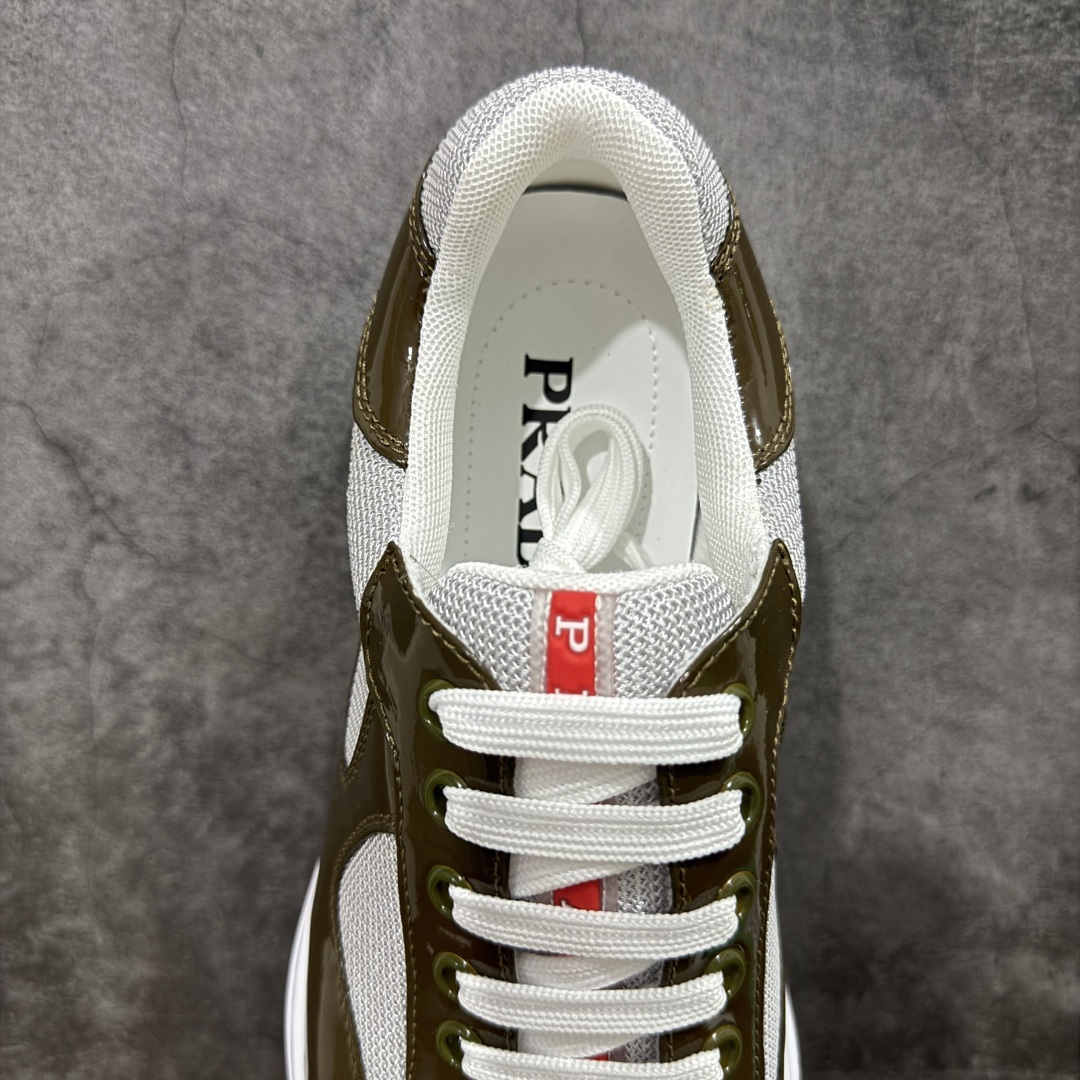 图片[8]-【广东纯原版本】PRADA普拉达 America\’s Cup 休闲运动鞋 男款 黑白 高端原单品质 全码出货 鞋面：漆面小牛皮·高丝光帆布布匹·鞋舌车缝品牌logo -内里：品牌帆布，垫脚; 水染牛皮 -大底：TPR.橡胶：双色成型大底 -超高品控·做工精细：凸显(高端·贵气·档次) -尺码：38-46-选品中心