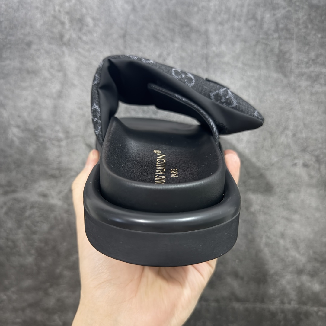图片[4]-【纯原礼盒版】LOUIS VUITTON 路易威登2024 𝐬𝐬💛春夏最新爆款魔术贴系列 情侣款厚底拖鞋 代购级别稀品上新💫 鞋面：LV进口5D打印花布，牛皮内里 大底：原版开模大底 原版全套礼盒包装 尺码： 35-45 底高4.5cm-选品中心