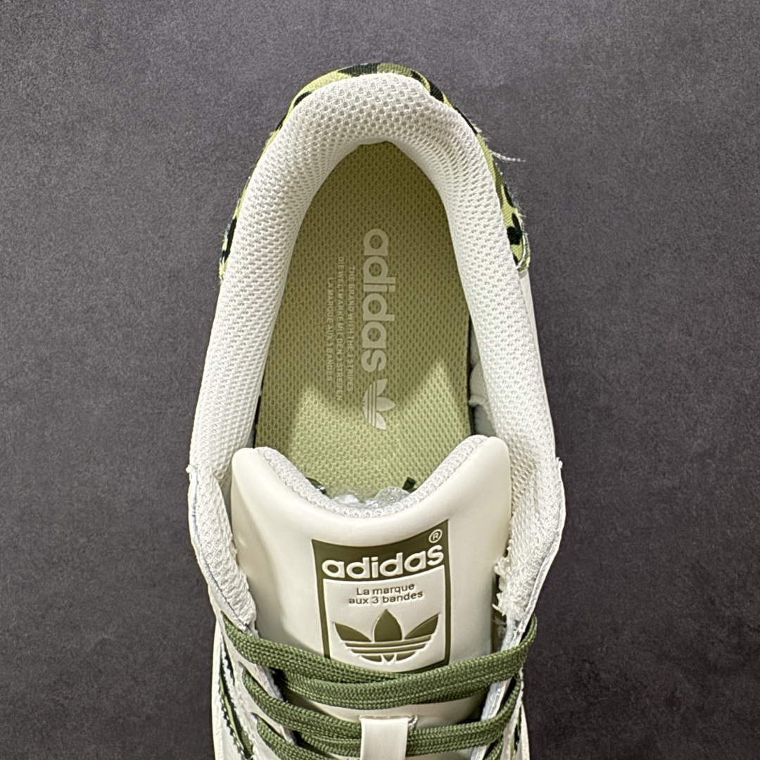 图片[7]-【定制版】AD Originals Superstar x BAPE 白绿 采用全新头层拼接皮革材质 后跟采用特色3D立体印字 渠道正品订单 诠释市场最高工艺水平 全鞋进口头层皮料打造 区别市面普通真标版本，进出专柜无压力 货号：DS0018 尺码：36-45-选品中心