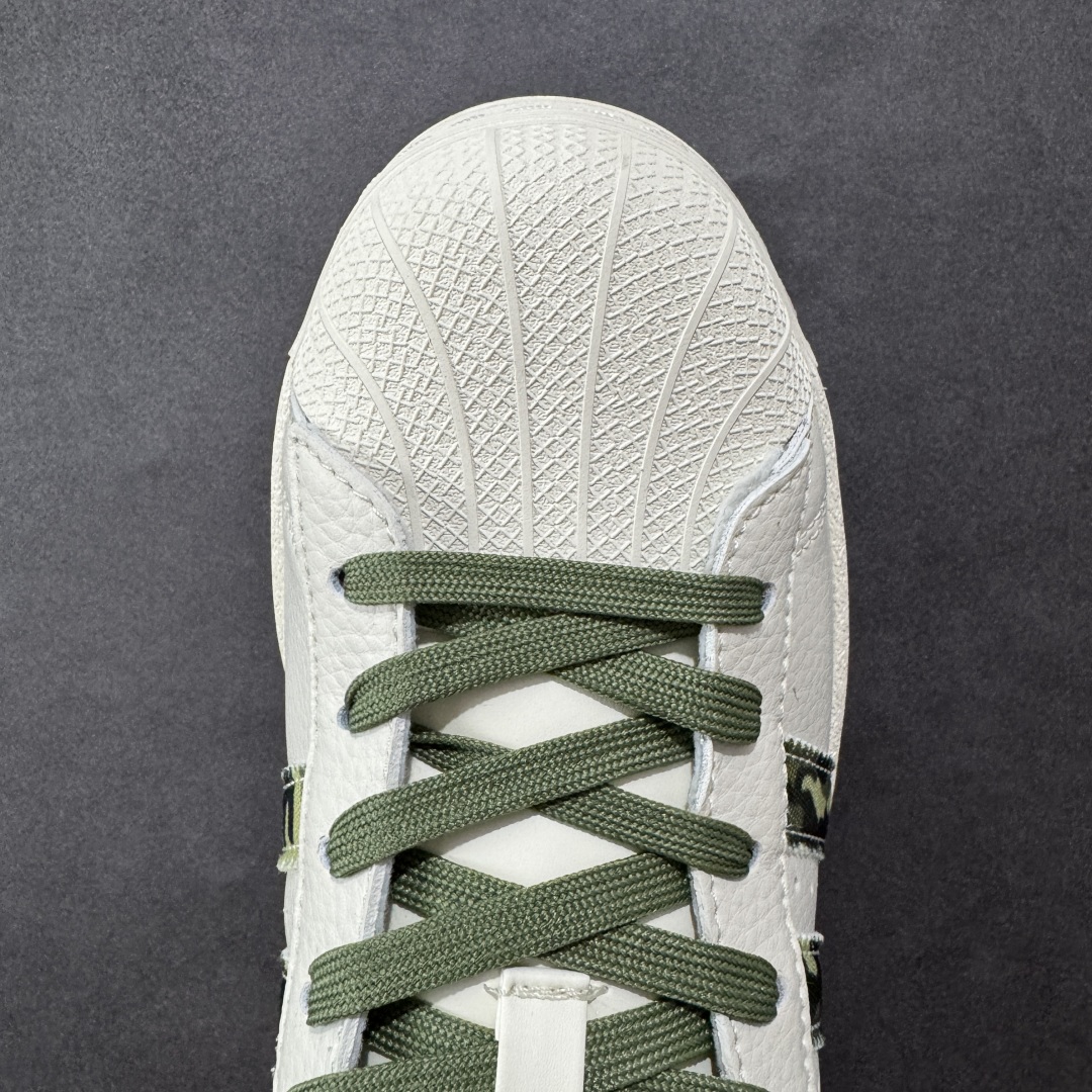 图片[8]-【定制版】AD Originals Superstar x BAPE 白绿 采用全新头层拼接皮革材质 后跟采用特色3D立体印字 渠道正品订单 诠释市场最高工艺水平 全鞋进口头层皮料打造 区别市面普通真标版本，进出专柜无压力 货号：DS0018 尺码：36-45-选品中心
