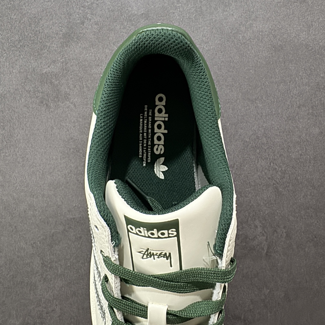 图片[7]-【定制版】AD Originals Superstar x Stussy 白绿 采用全新头层拼接皮革材质 后跟采用特色3D立体印字 渠道正品订单 诠释市场最高工艺水平 全鞋进口头层皮料打造 区别市面普通真标版本，进出专柜无压力 货号：AD8017 尺码：36-45-选品中心