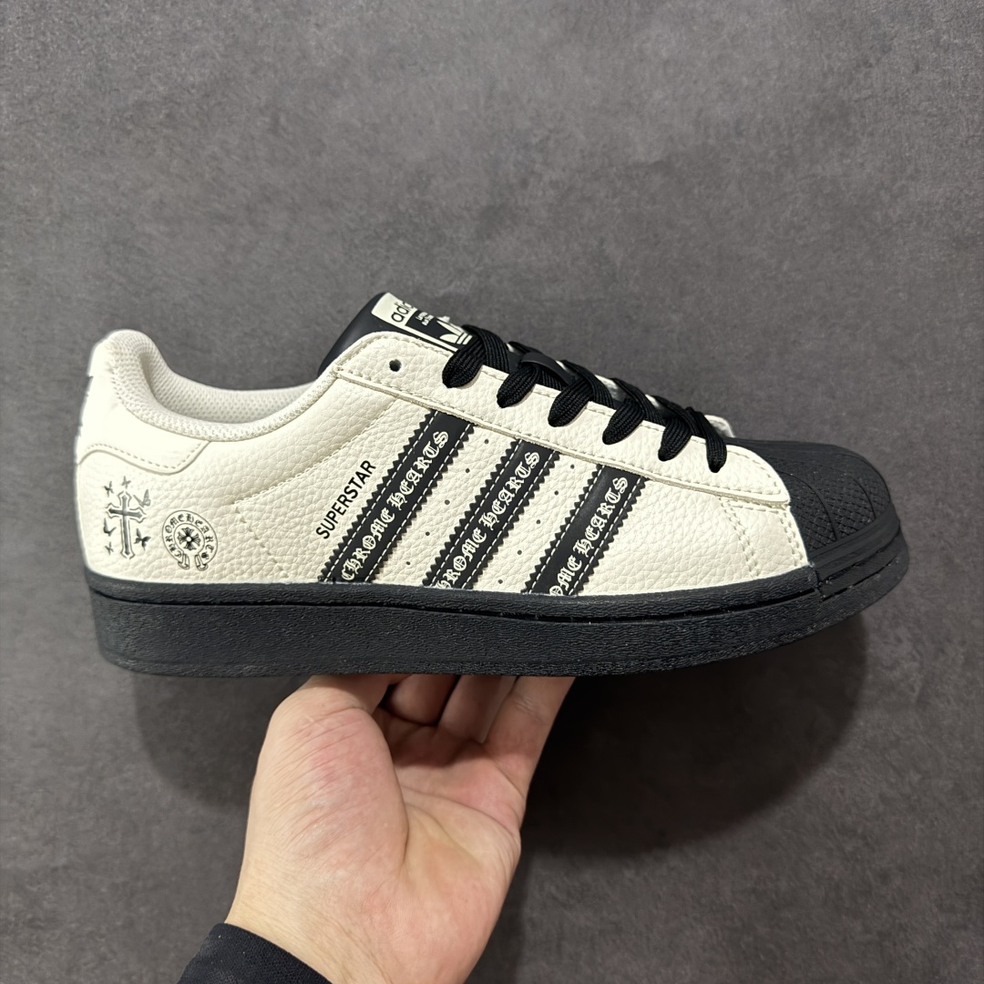 【定制版】AD Originals Superstar 黑白十字架 采用全新头层拼接皮革材质 后跟采用特色3D立体印字 渠道正品订单 诠释市场最高工艺水平 全鞋进口头层皮料打造 区别市面普通真标版本,进出专柜无压力 货号:DS0025 尺码:36-45-选品中心