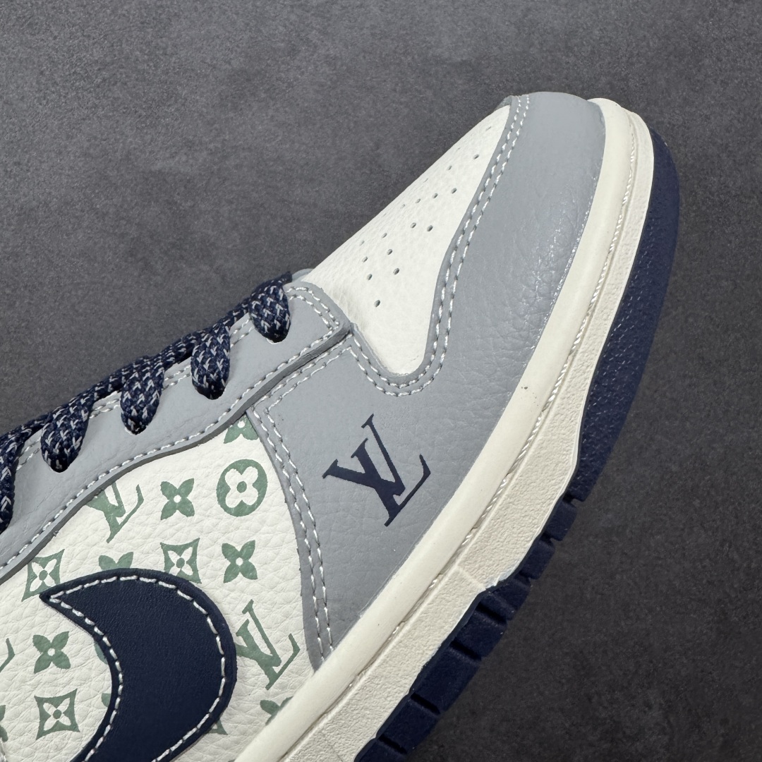 图片[5]-【定制版】Nike SB Dunk Low LV联名 深蓝底印花 周年高端定制 低帮休闲板鞋 XX3168-161  定制鞋盒 大厂纯原品质出货 超高清洁度 皮料切割干净无任何毛边 细节完美   尺码：36 36.5 37.5 38 38.5 39 40 40.5 41 42 42.5 43 44 44.5 45-选品中心