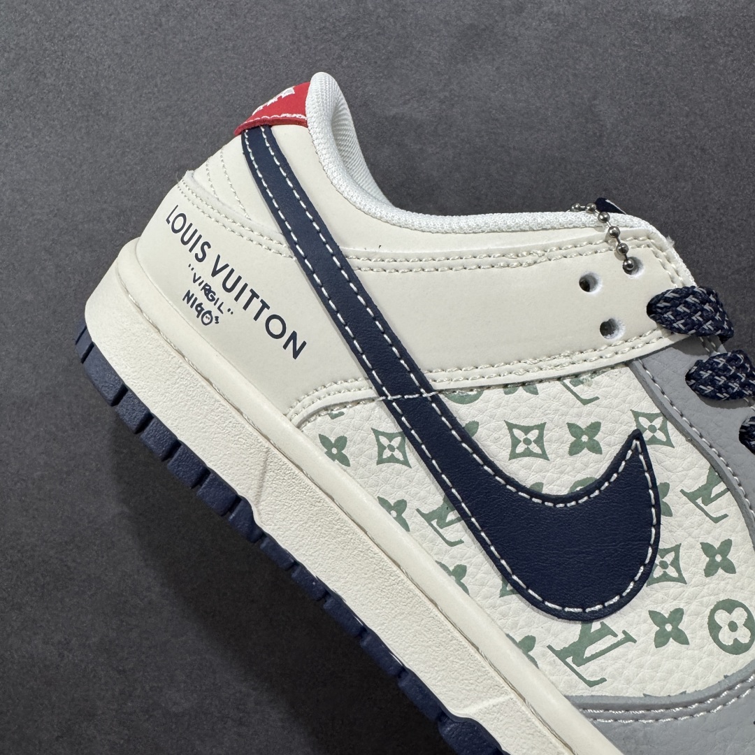 图片[6]-【定制版】Nike SB Dunk Low LV联名 深蓝底印花 周年高端定制 低帮休闲板鞋 XX3168-161  定制鞋盒 大厂纯原品质出货 超高清洁度 皮料切割干净无任何毛边 细节完美   尺码：36 36.5 37.5 38 38.5 39 40 40.5 41 42 42.5 43 44 44.5 45-选品中心