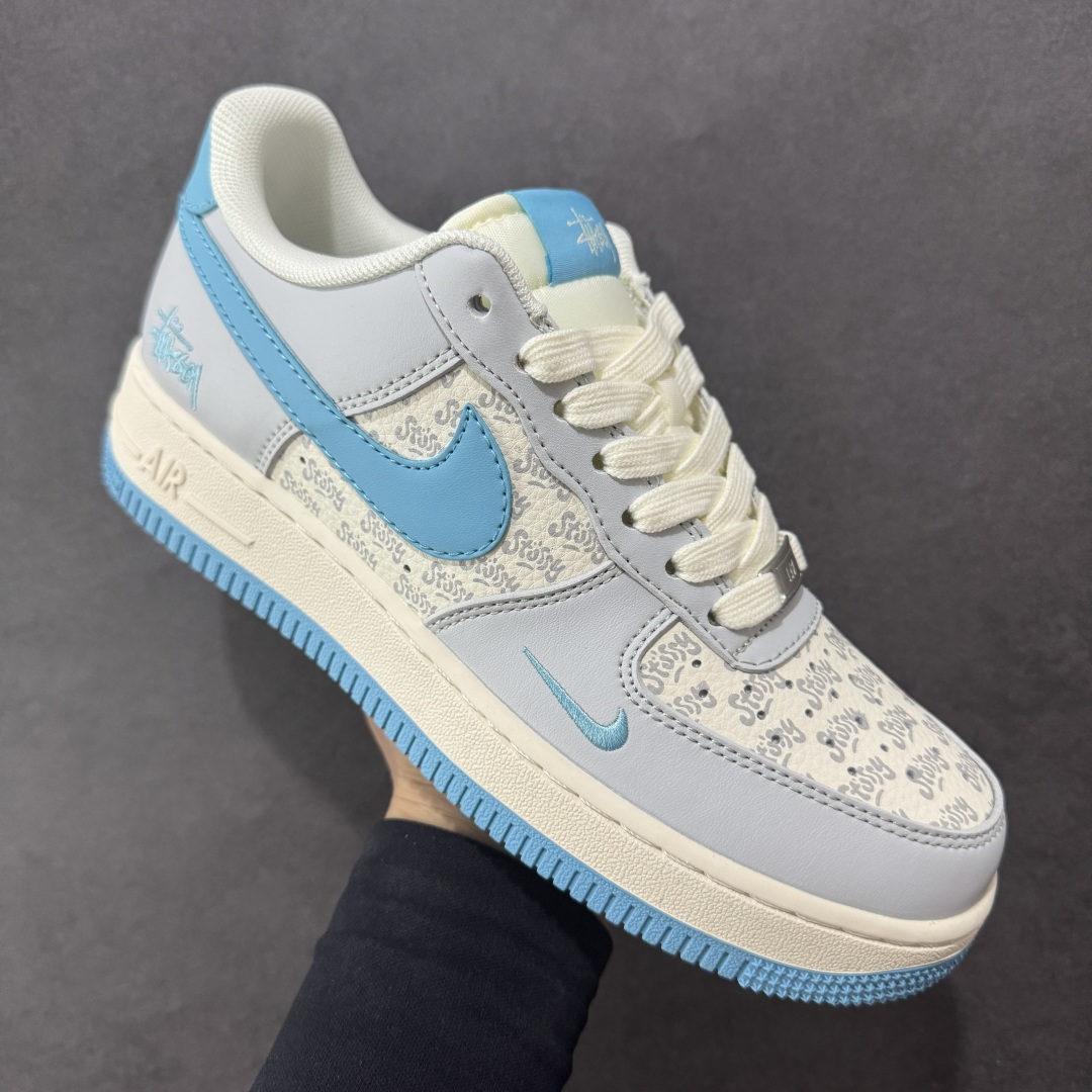 260 定制版Nike Air Force 1'07 Low 斯图西联名 荧光蓝印花 空军一号低帮休闲板鞋 JJ2508-717-Chinese UA Cheap High Quatity Brand Clothes Bags handbags Sneakers wholesale wholesaler seller from China Factory suppliers Fashion Clothing Shoes best Quality Beautiful Price 260 定制版Nike Air Force 1'07 Low 斯图西联名 荧光蓝印花 空军一号低帮休闲板鞋 JJ2508-717