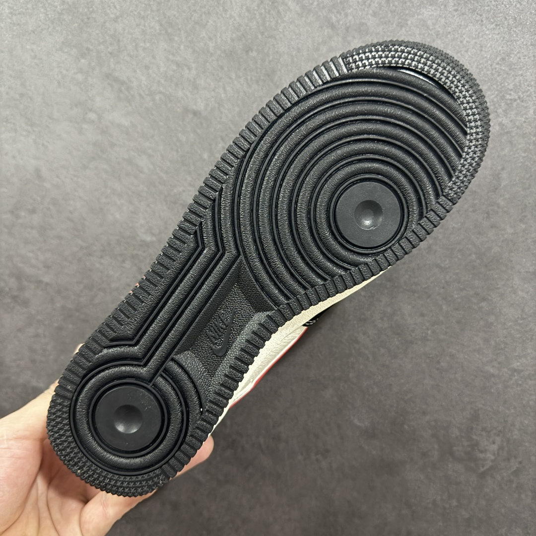 260 定制版Nike Air Force 1'07 Low 黑红勾 空军一号低帮休闲板鞋 KB1688-001