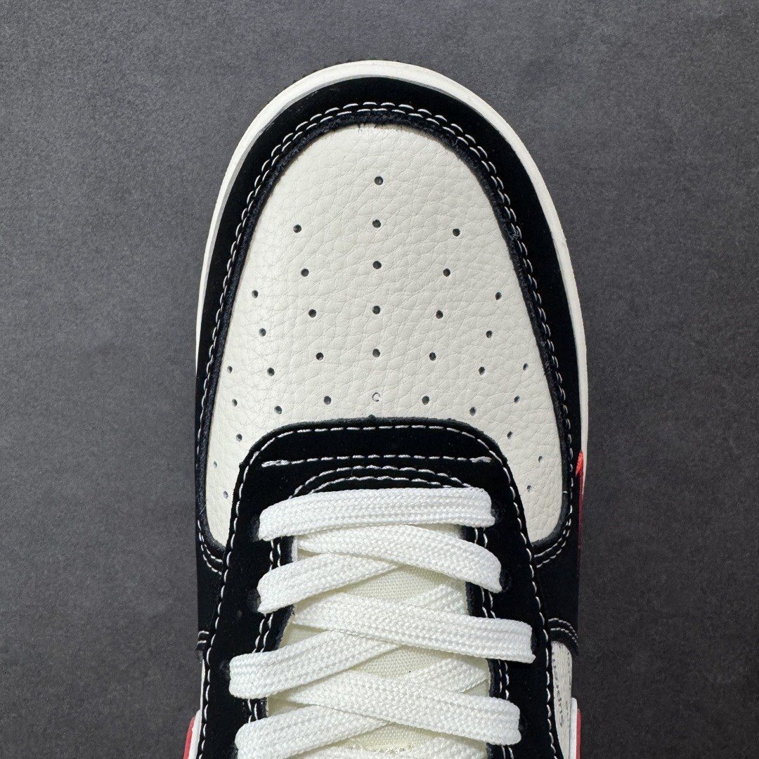 260 定制版Nike Air Force 1'07 Low 黑红勾 空军一号低帮休闲板鞋 KB1688-001