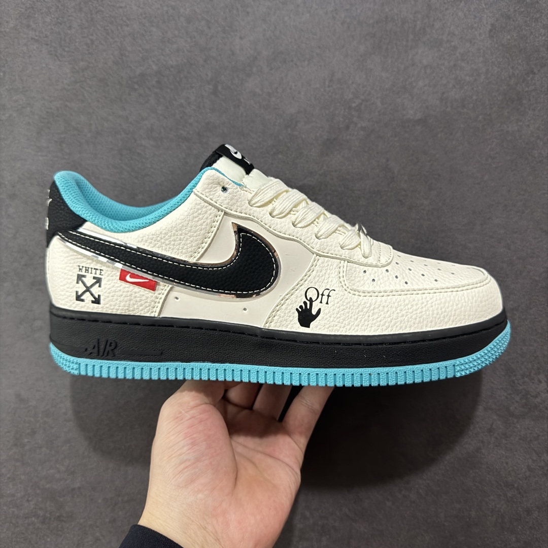 【定制版】Nike Air Force 1\'07 Low 联名 黑蓝双拼米黑 空军一号低帮休闲板鞋 QW5836-003  #原楦头原纸板 原装鞋盒 定制五金配件 内置全掌气垫 原厂鞋底   尺码:36 36.5 37.5 38 38.5 39 40 40.5 41 42 42.5 43 44 44.5 45-选品中心