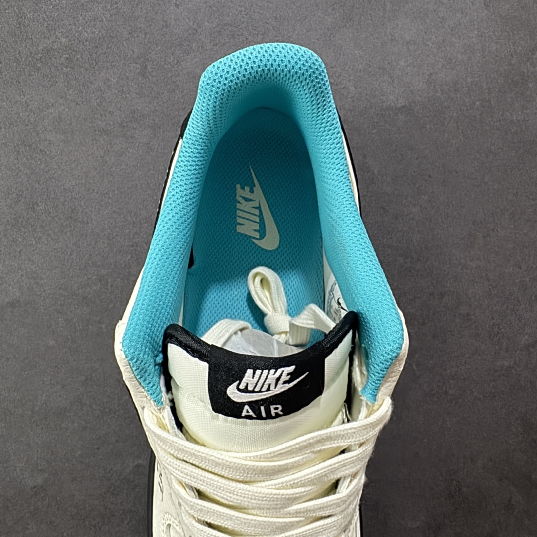 图片[7]-【定制版】Nike Air Force 1\’07 Low 联名 黑蓝双拼米黑 空军一号低帮休闲板鞋 QW5836-003  #原楦头原纸板 原装鞋盒 定制五金配件 内置全掌气垫 原厂鞋底   尺码：36 36.5 37.5 38 38.5 39 40 40.5 41 42 42.5 43 44 44.5 45-选品中心