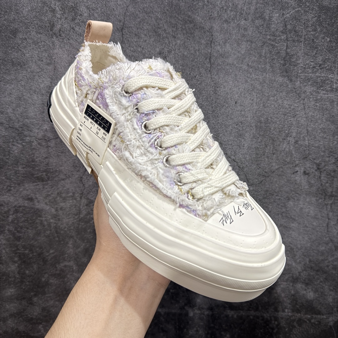 图片[3]-【莞产纯原】xVESSEL G.O.P. Low 吴建豪主理品牌 解构重叠厚底软木低帮硫化板鞋 小香风 原鞋数据开发 当前市售最高版本 正确半贴合鞋标工艺 正确鞋头上翘整体楦型 紫外光变色效果 原厂12蛊司厚实舒适帆布面料 流苏做旧复古效果 支持NFC网页编码识别 升级厚实木塞内底 纯手工贴合多重围条硫化工艺 市售最强品质 实拍即所得 秒杀市场所有版本 随意对比 尺码：35 36 37 38 39 40-选品中心