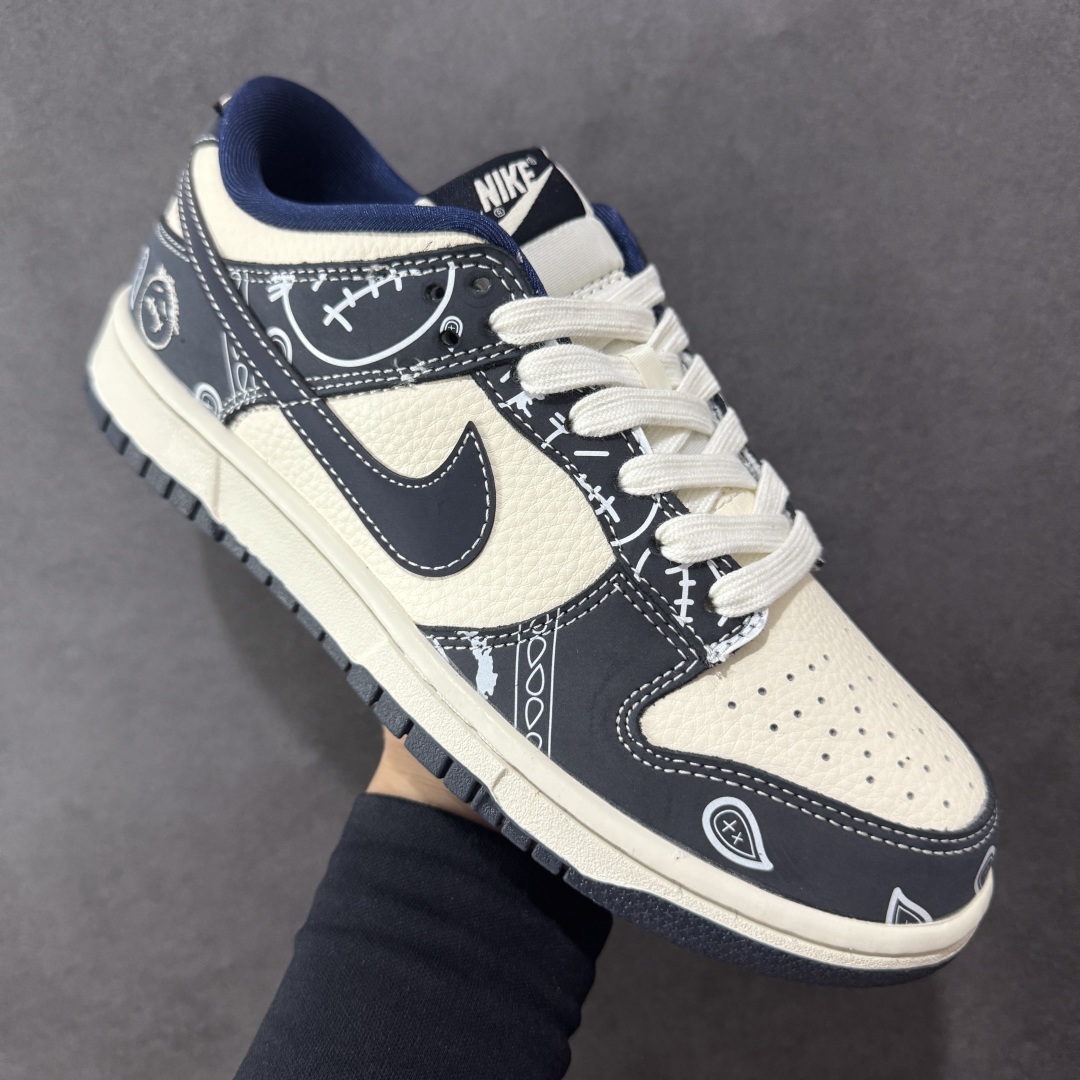 图片[3]-【定制版】Nike SB Dunk Low 藏蓝鬼脸腰果花 周年高端定制 低帮休闲板鞋 KK1333-046  #定制鞋盒 大厂纯原品质出货 超高清洁度 皮料切割干净无任何毛边 细节完美   尺码：36 36.5 37.5 38 38.5 39 40 40.5 41 42 42.5 43 44 44.5 45-选品中心