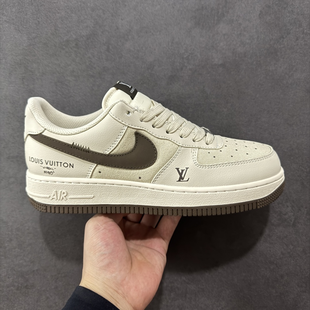 【定制版】Nike Air Force 1\'07 Low LV联名 网面拼接米棕 空军一号低帮休闲板鞋  #原楦头原纸板 原装鞋盒 定制五金配件 内置全掌气垫 原厂鞋底 货号:QW5836-004  尺码:36 36.5 37.5 38 38.5 39 40 40.5 41 42 42.5 43 44 44.5 45-选品中心